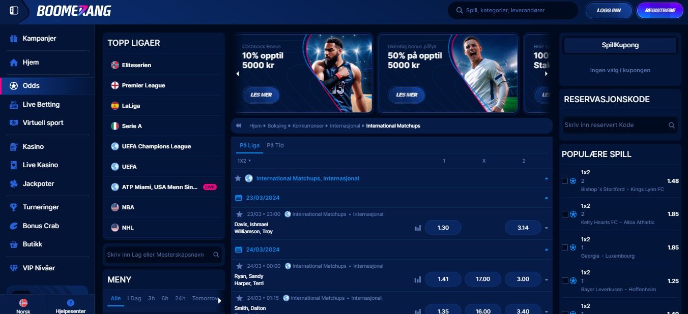 Boomerang Bet Sport Betting, bookiesnorge.tv