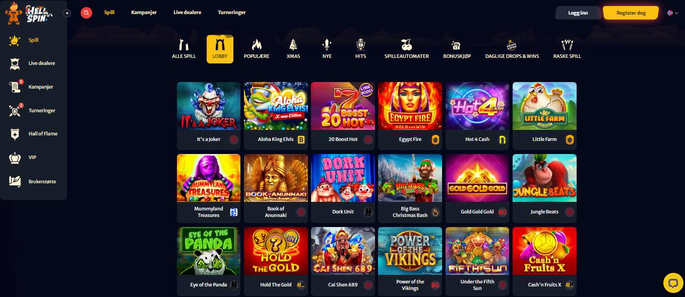 HellSpin Casino Games NO