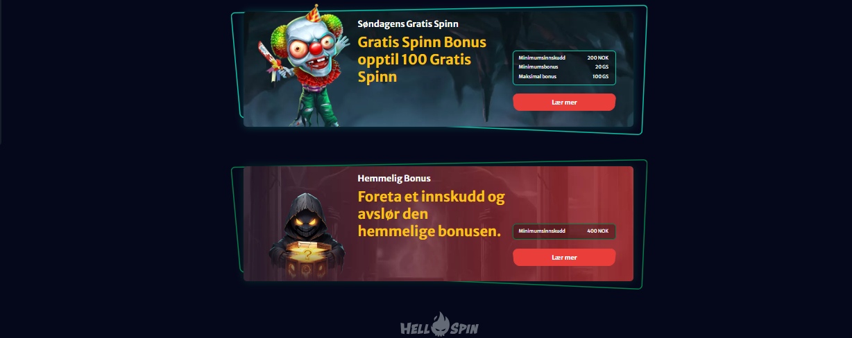 HellSpin Casino Promotions NO