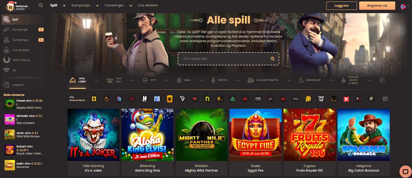 National casino Games NO