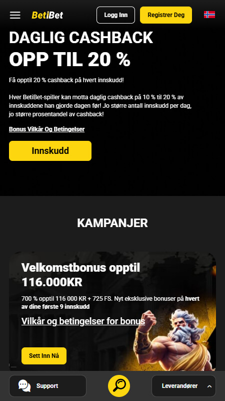 BetiBet bonuses for casino