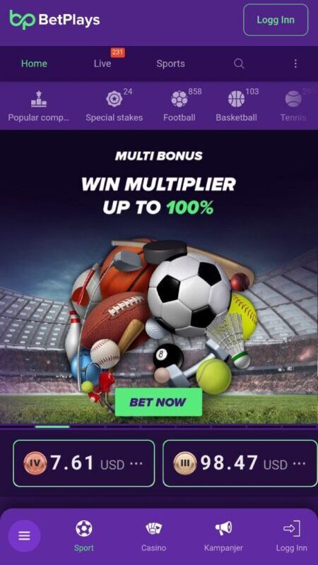 BetPlays for norske spillere