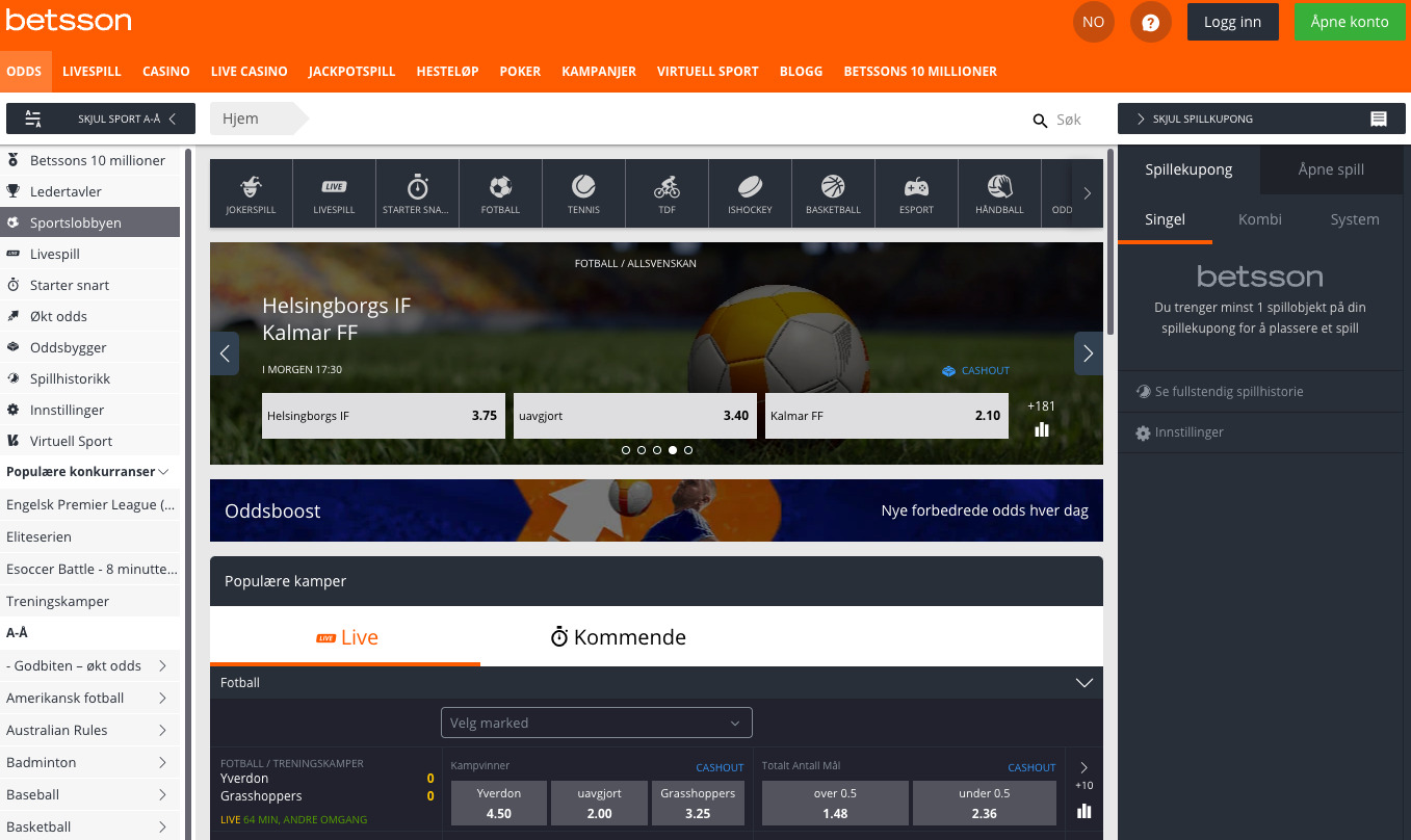 Betsson, bookiesnorge.tv