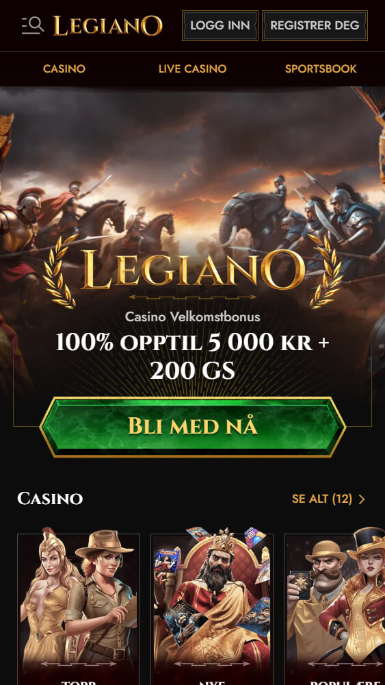 Legiano homepage