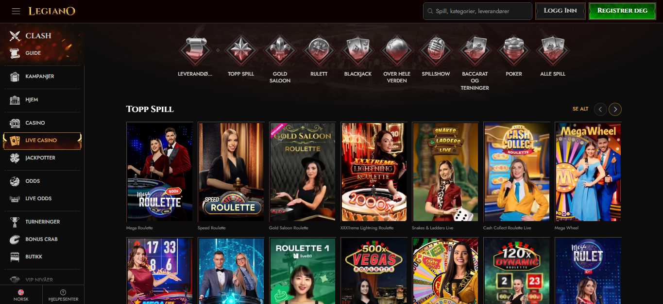 Legiano Live Casino