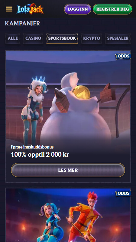 LolaJack bonuser og kampanjer Norge