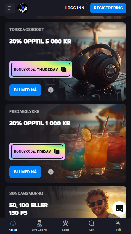 Lucky Vibe casino bonuses