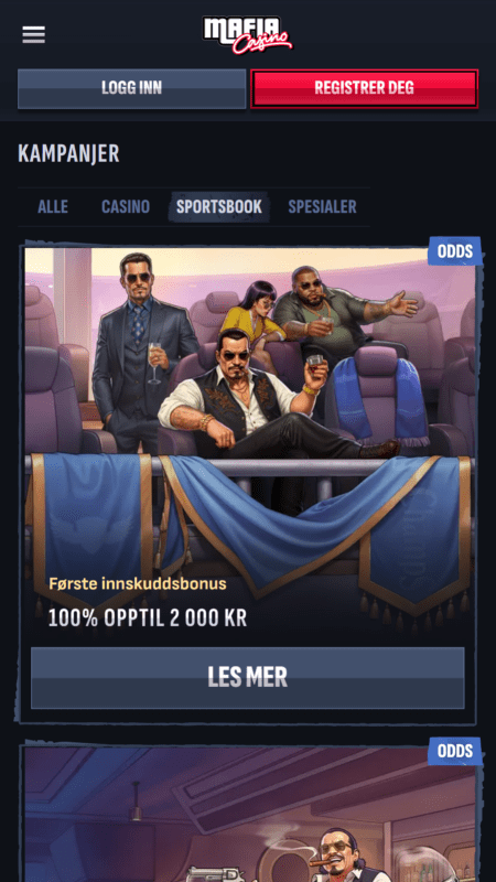 Mafia casino bonuser og kampanjer