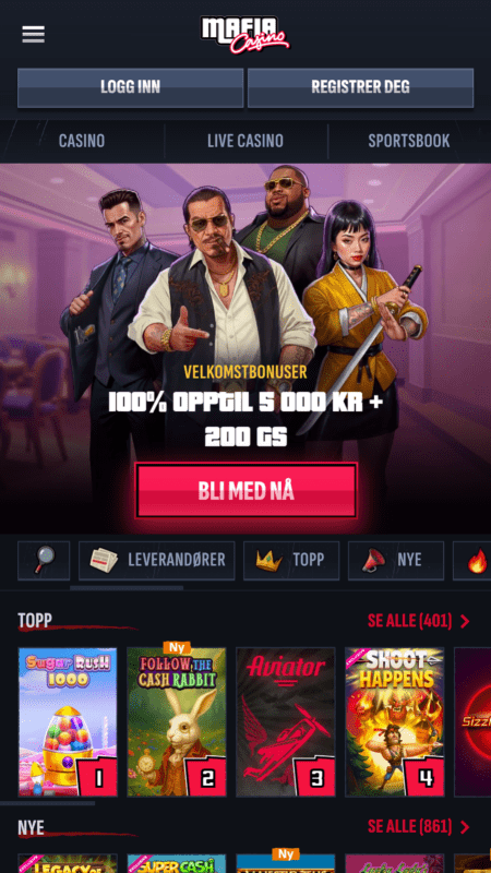 Mafia casino generell informasjon