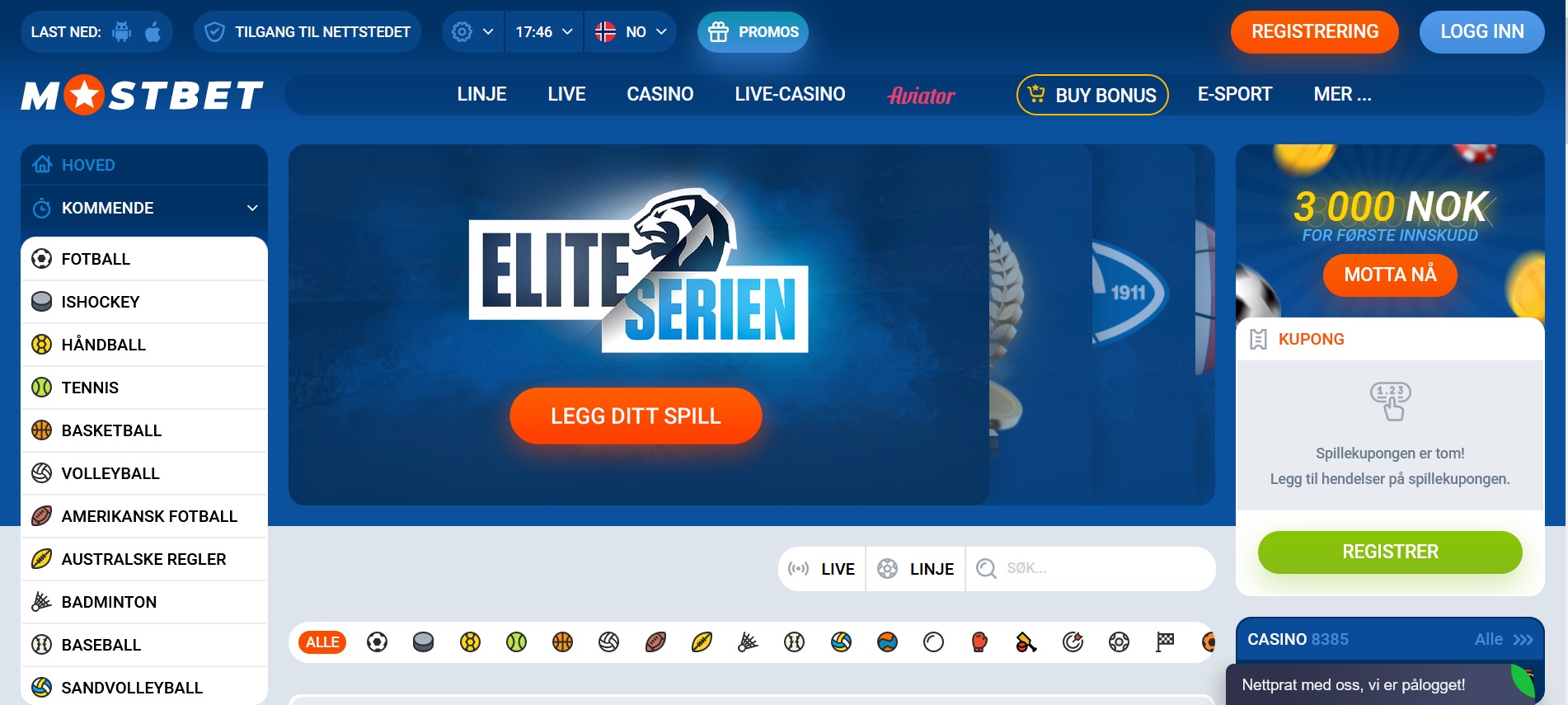Mostbet, bookiesnorge.tv