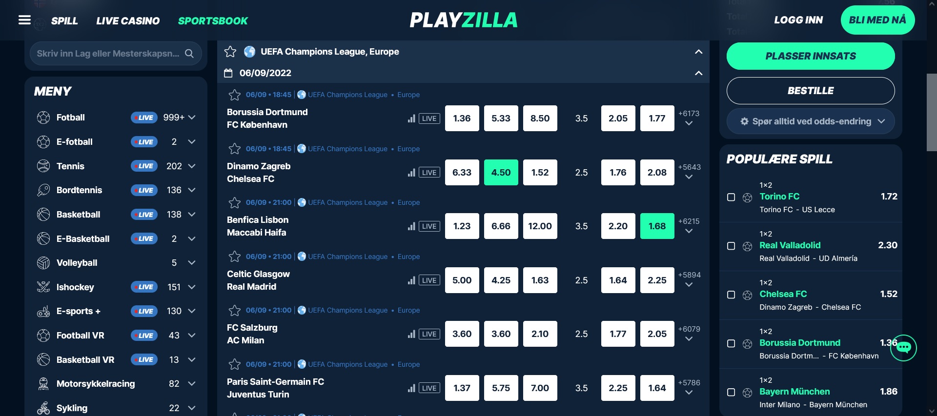 Playzilla, bookiesnorge.tv