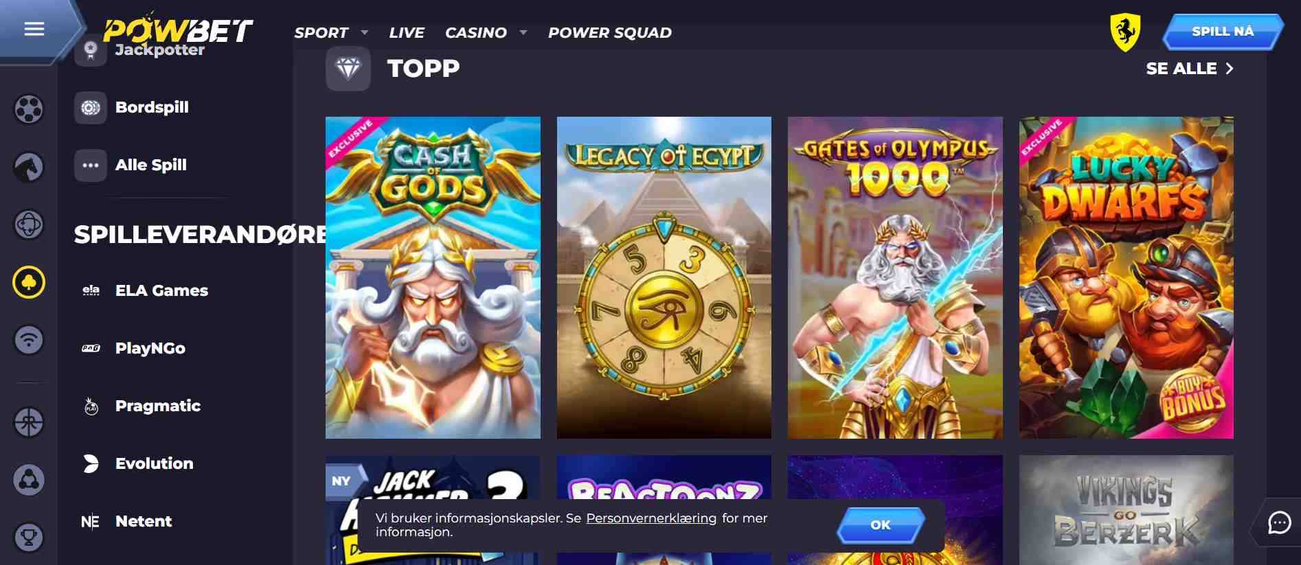 Powbet norge
