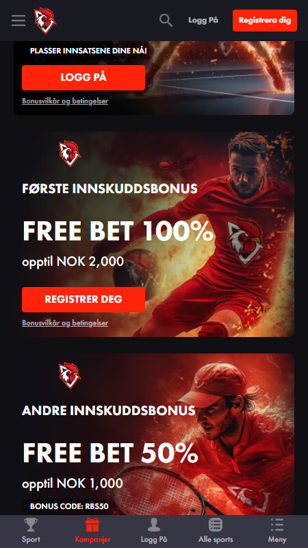 Rooster.bet Bookmaker bonuses