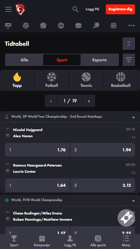 Rooster.bet Bookmaker betting on sports