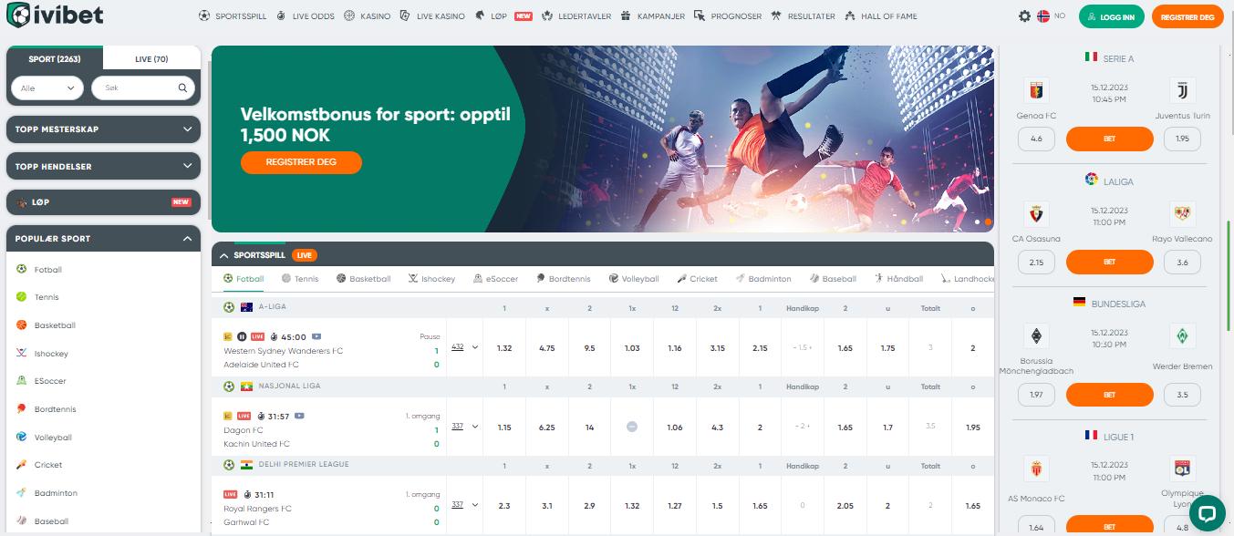 IviBet Sport Betting Mane Page NO