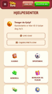 Kundesupport og tilgjengelige språk