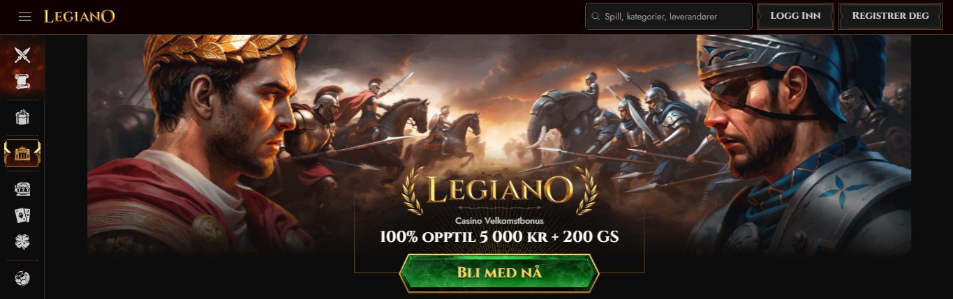 Legiano Casino Velkomstbonus, bookiesnorge.tv