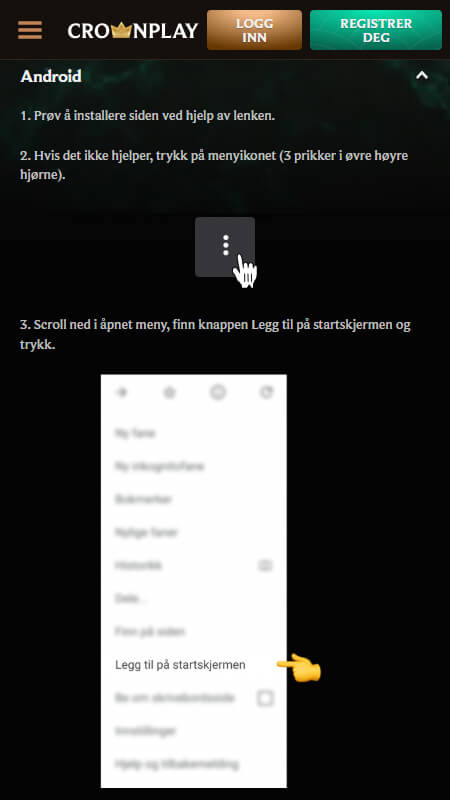 CrownPlay mobile app for Android