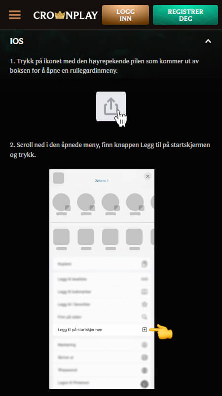 CrownPlay mobile app for iOS