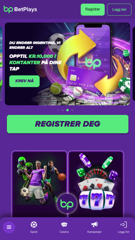 BetPlays bookmaker main page