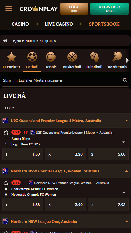Crownplay live betting