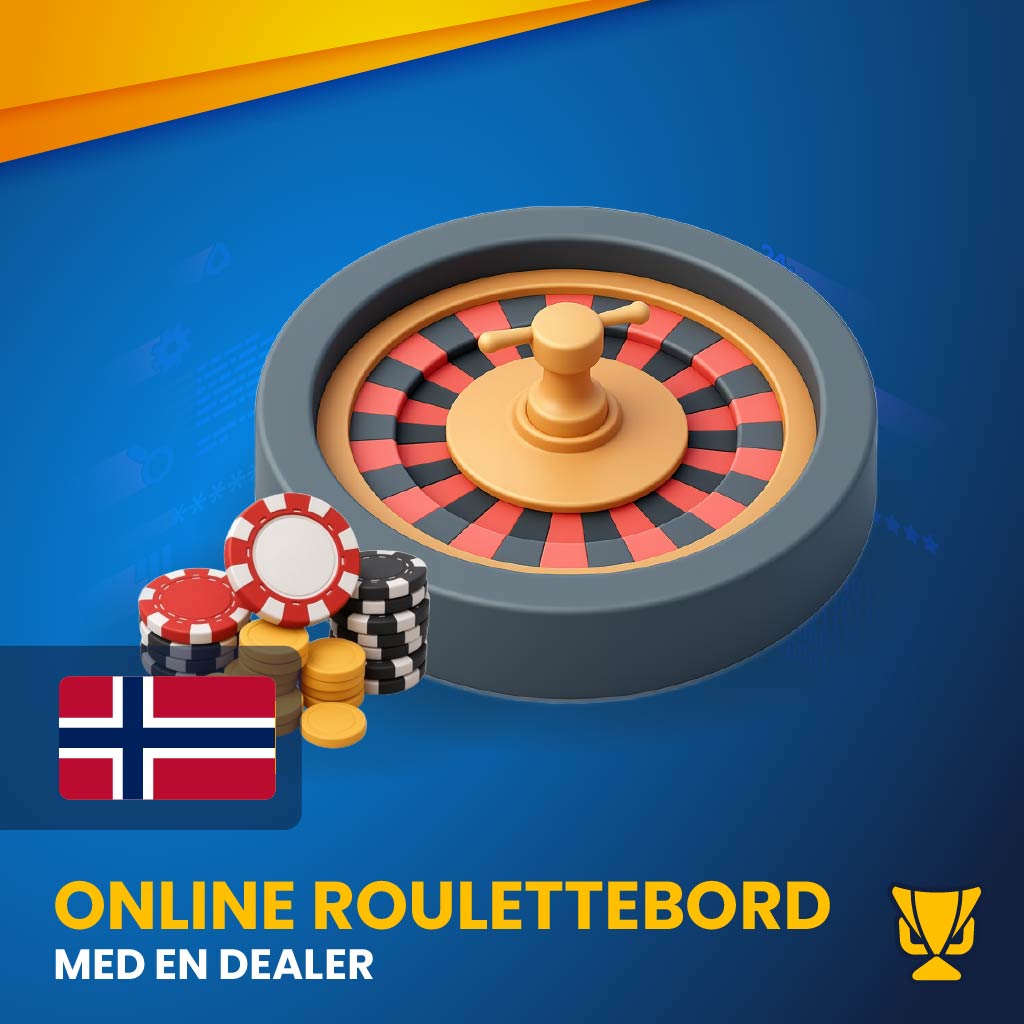 Online roulettebord med en dealer