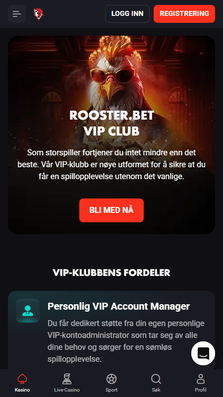Rooster.bet Vip club