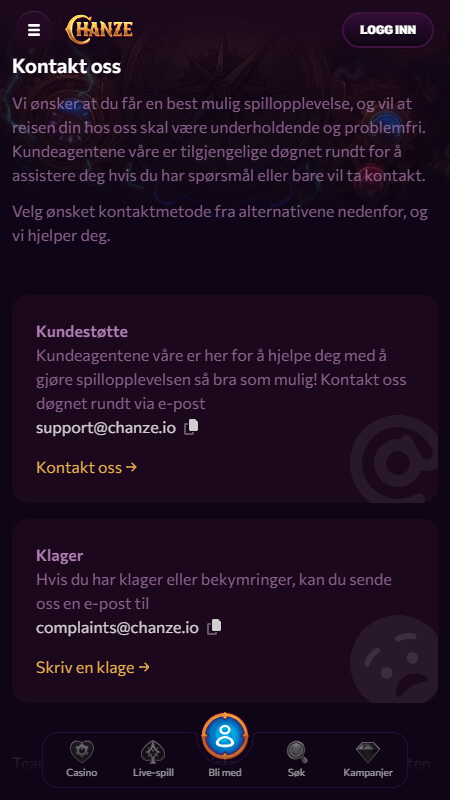 Chanze stonevegas hjelpsenter