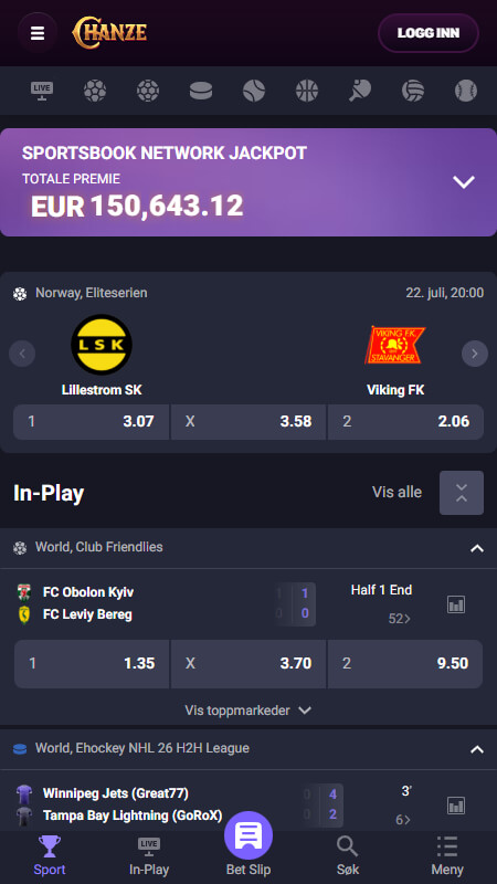 Sportsbetting hos Chanze